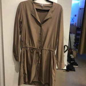 Uniqlo Rayon Long Sleeve Drawstring Shirt …